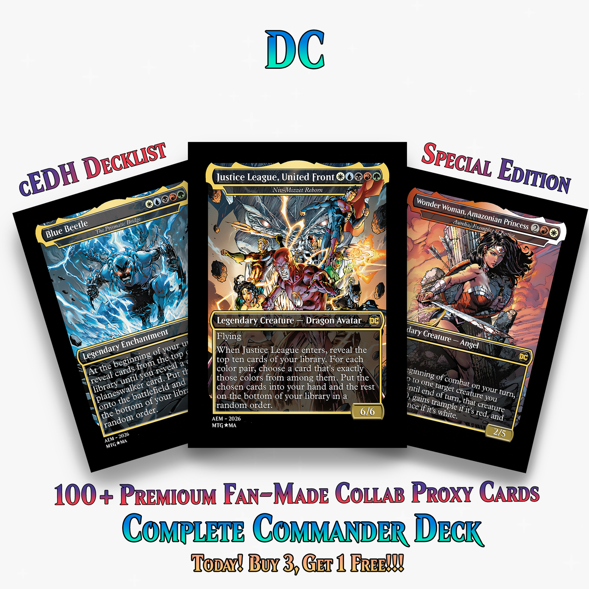 | New | DC Superhero Commander Deck | 120+ Cards | ProxyTCG