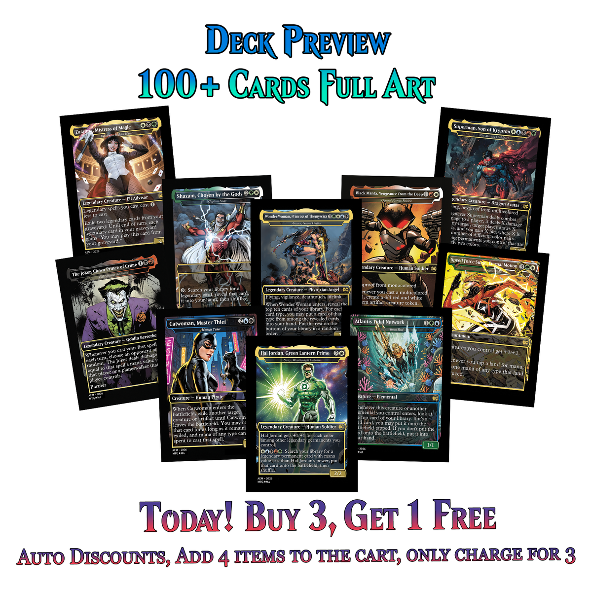 | New | DC Superhero Commander Deck | 120+ Cards | ProxyTCG