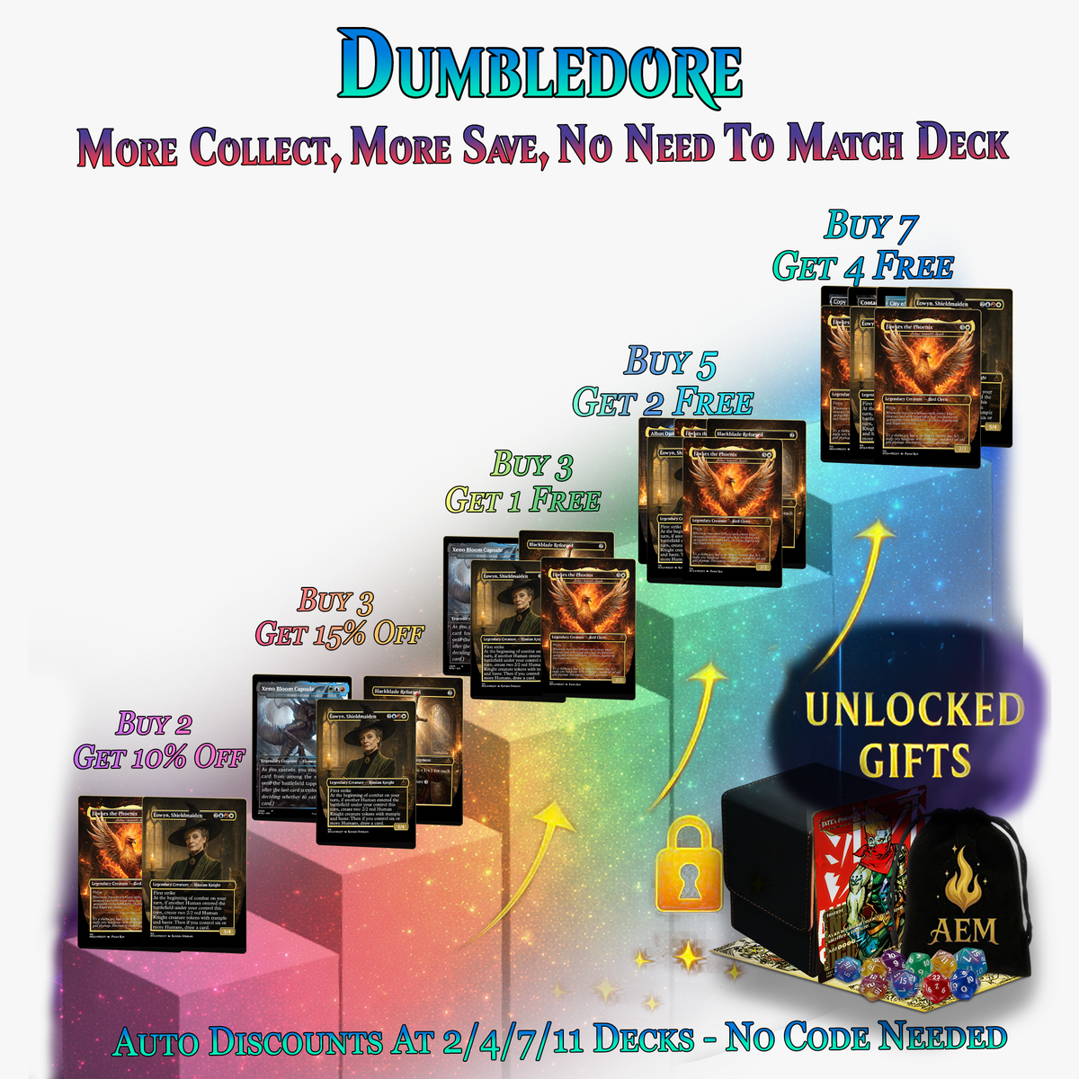 | New | Dumbledore Light Magic Commander Deck | 108+ Cards | ProxyTCG