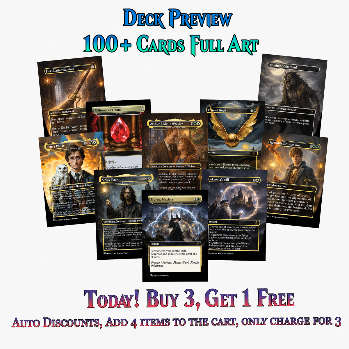 | New | Dumbledore Light Magic Commander Deck | 108+ Cards | ProxyTCG