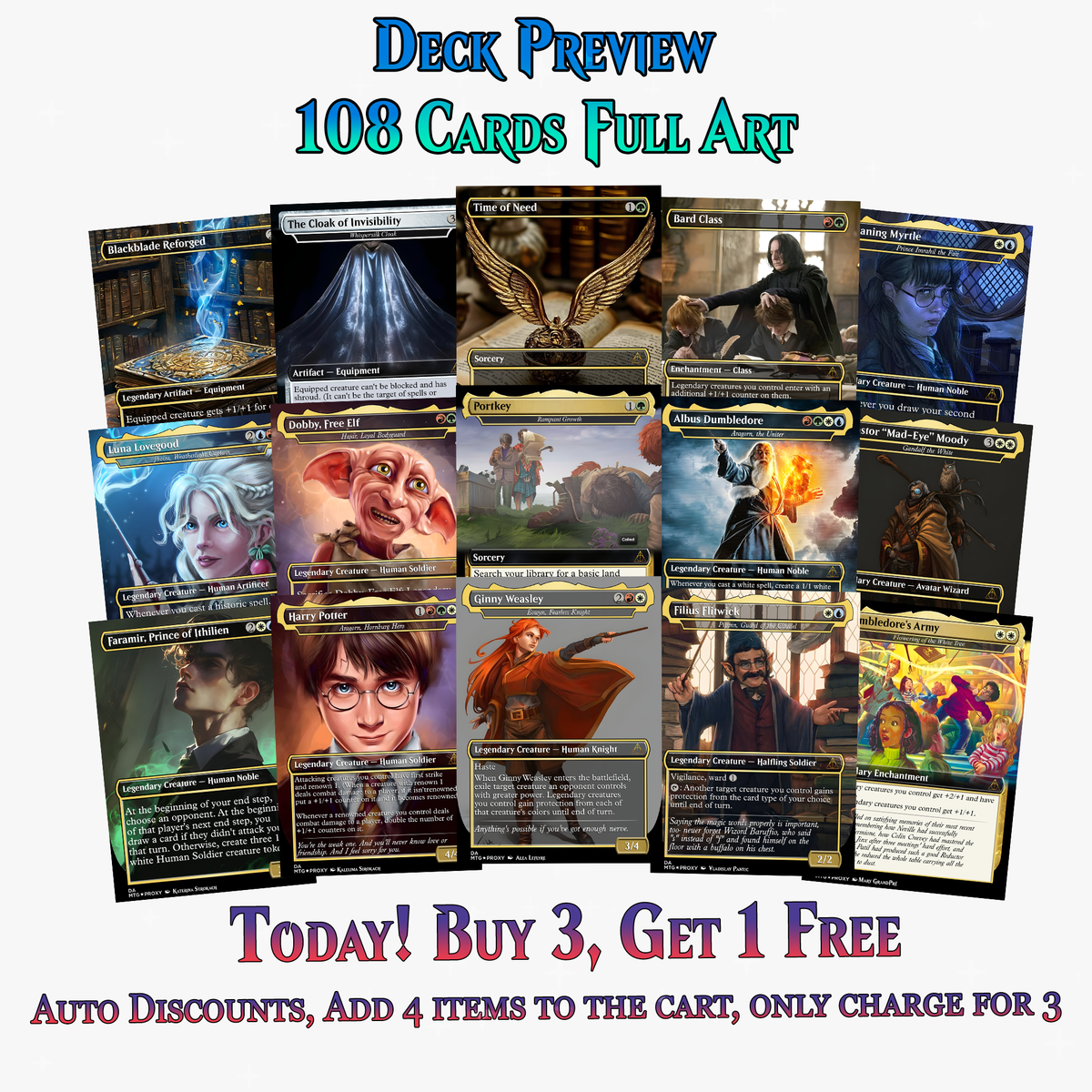 Dumbledore Light Magic Commander Deck | 108+ Cards | ProxyTCG