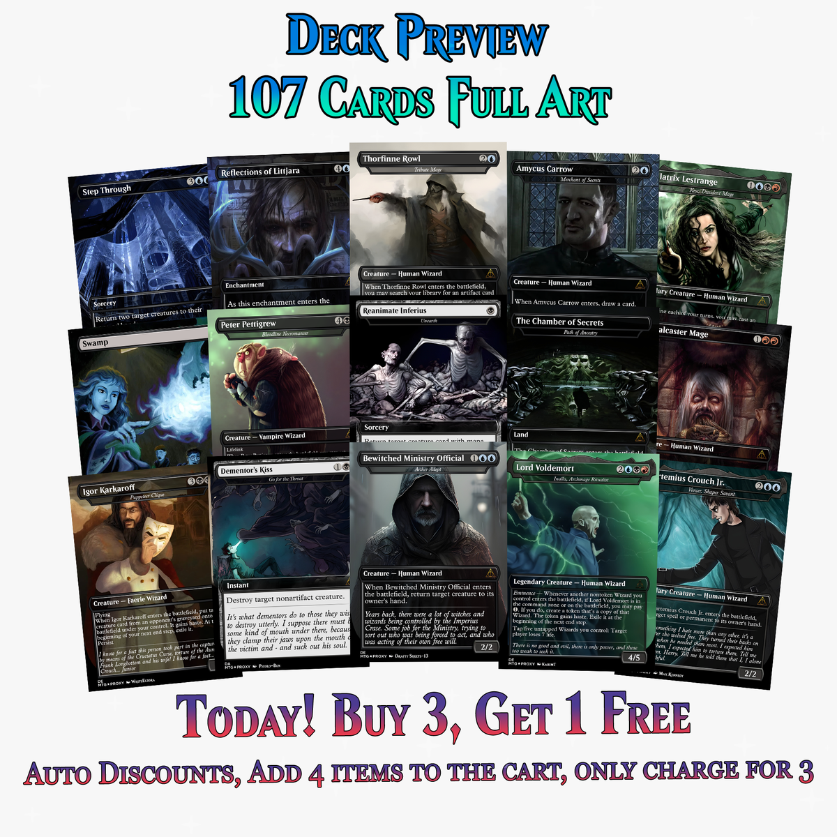 Voldemort’s Legion Commander Deck – 107+ Cards | ProxyTCG
