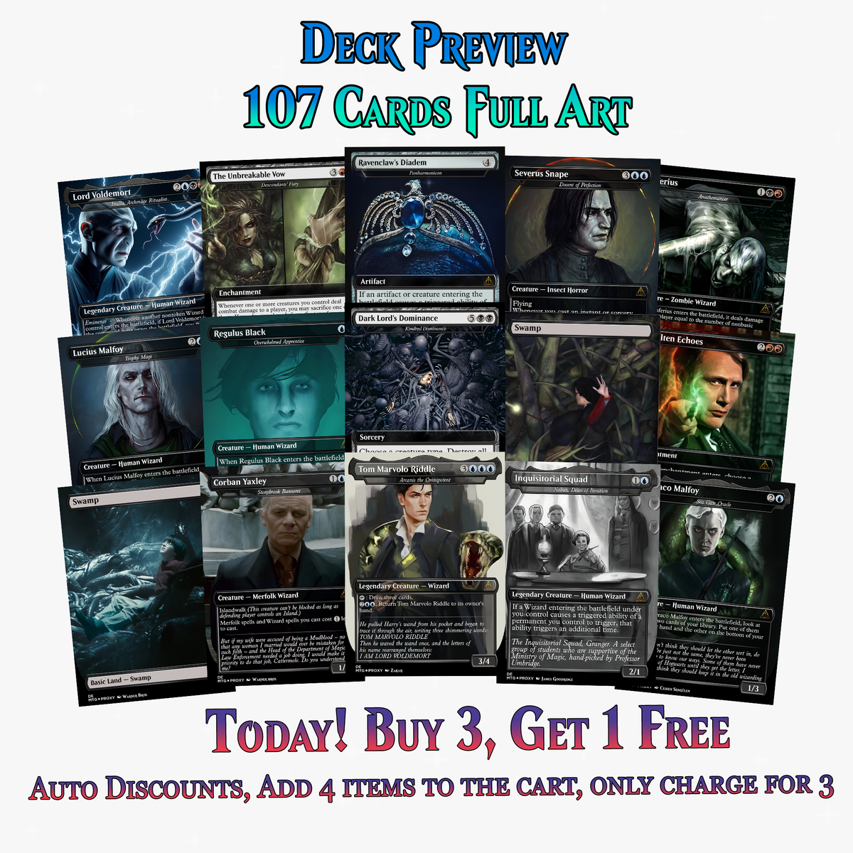 Voldemort’s Legion Commander Deck – 107+ Cards | ProxyTCG