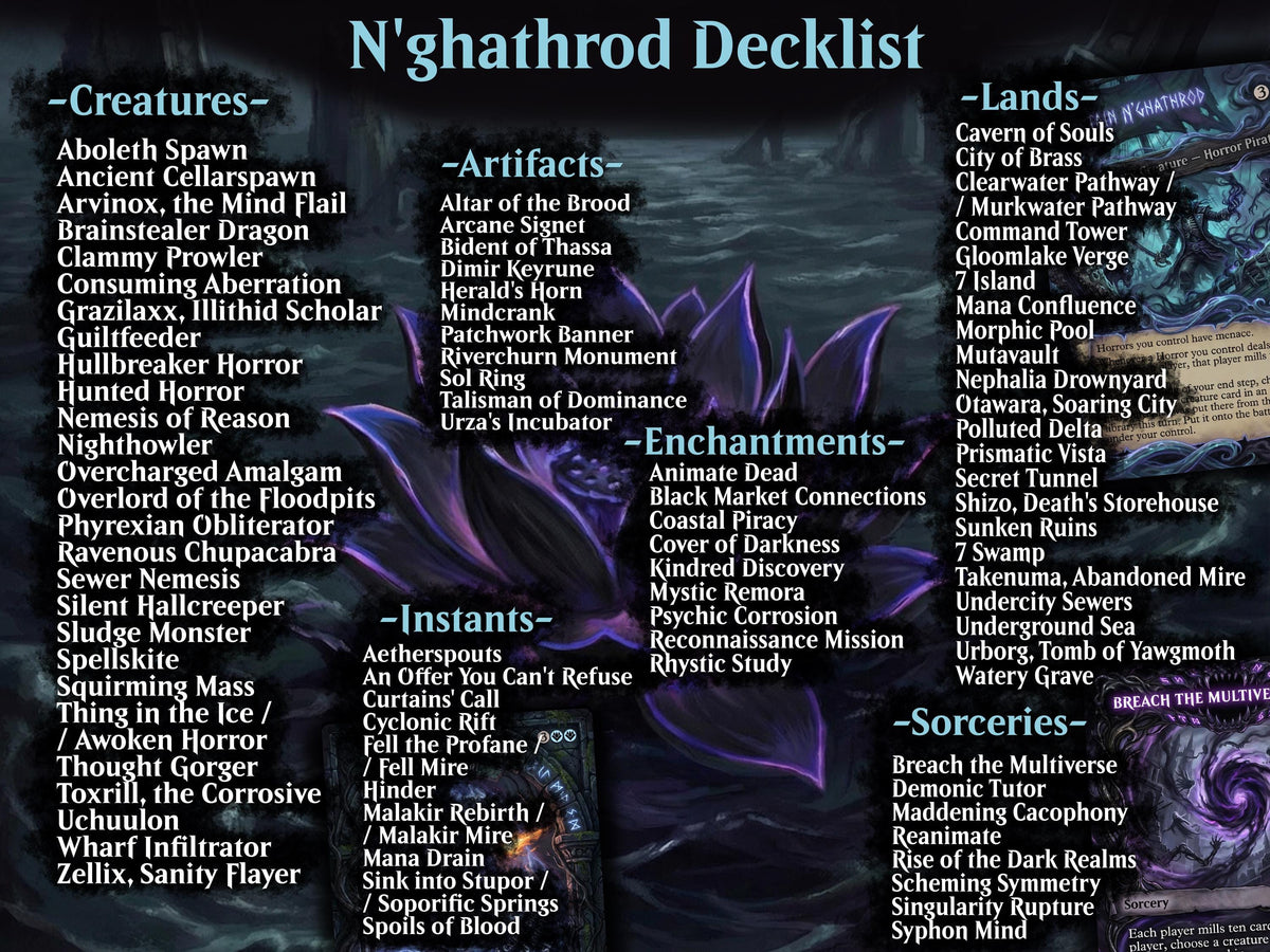 Captain N'ghathrod Horror Tribal Commander Deck | 100 Cards