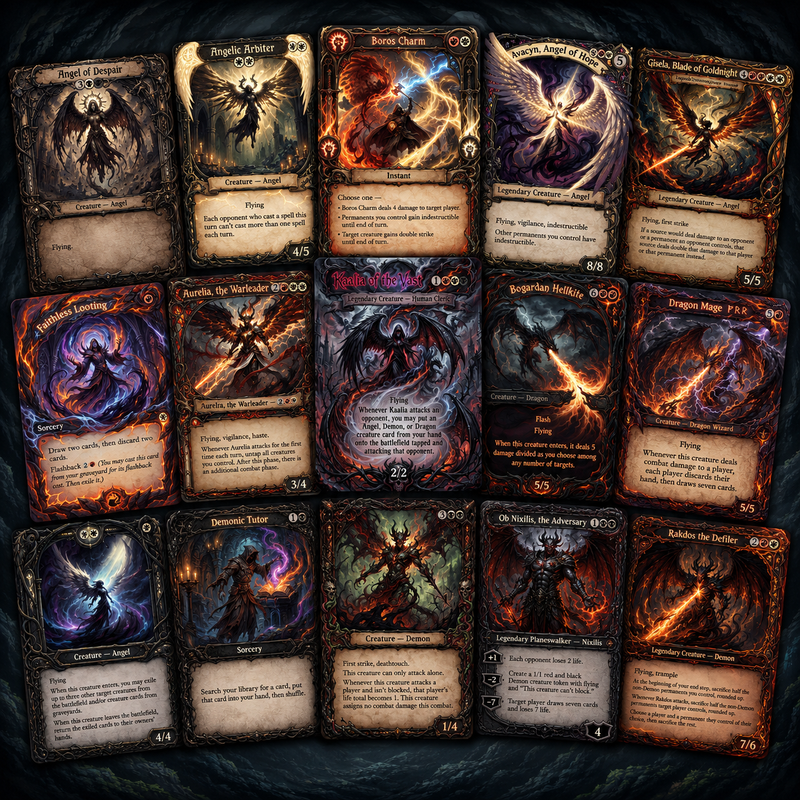 Wrath of Kaalia – Legendary Angel, Demon & Dragon Tribal Deck | 100 cards