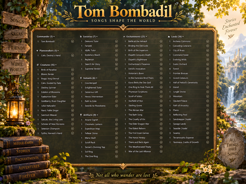 Tom Bombadil Sagas Commander Deck | 118+ Cards | ProxyTCG — 5