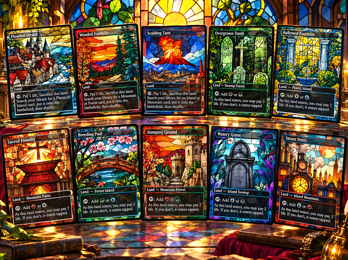 Stained Glass Mega EDH Land Pack | 55+ Cards | ProxyTCG — 3