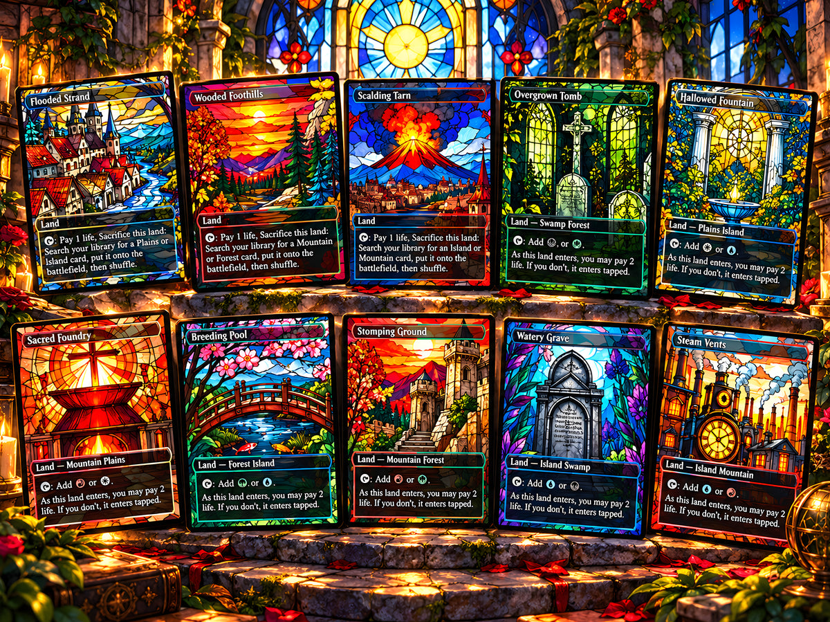 Stained Glass Mega EDH Land Pack | 55+ Cards | ProxyTCG — 4
