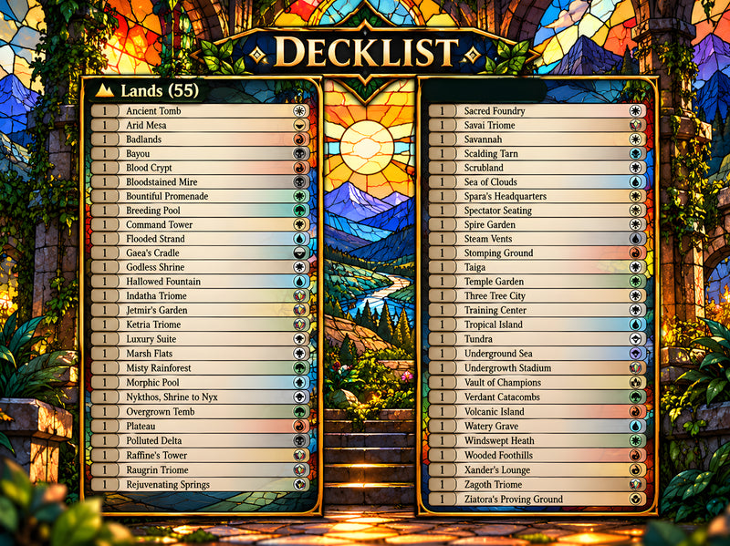Stained Glass Mega EDH Land Pack | 55+ Cards | ProxyTCG — 5