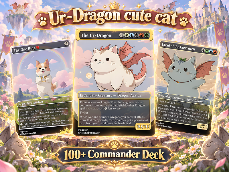 Ur-Dragon Cute Cat Commander Deck - 110+ Cards - ProxyTCG — 1