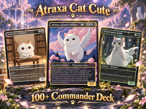Atraxa Cat Cute Anime Commander Deck | 106+ Cards | ProxyTCG — 1