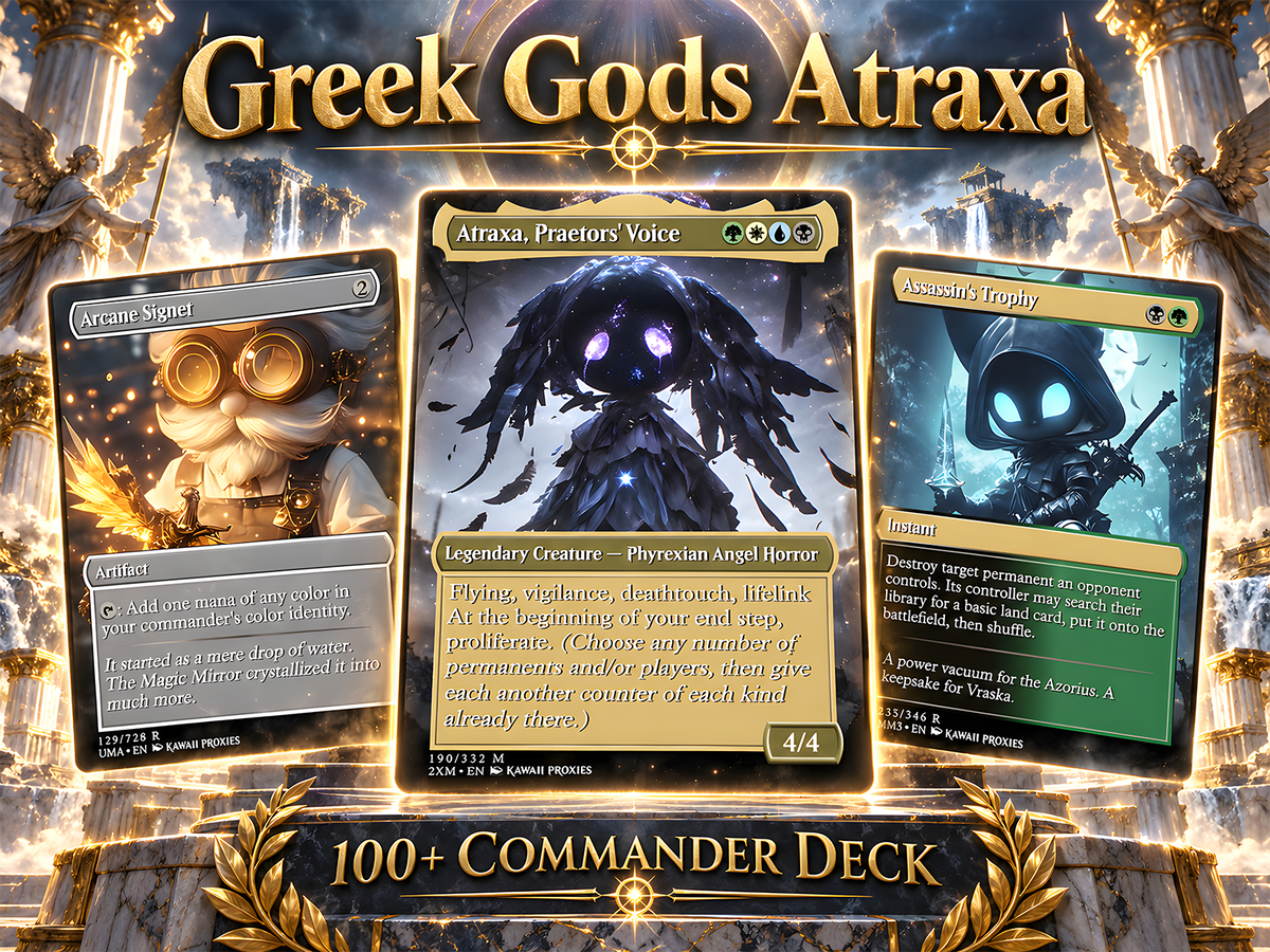 Greek Gods Chibi Atraxa Commander Deck| 113+ Cards | ProxyTCG — 1
