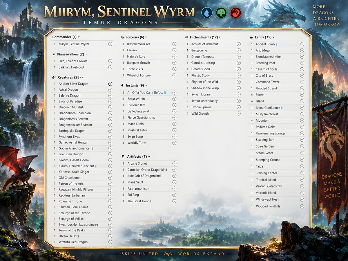 Miirym Dragon Tribal Commander Deck – 110+ Cards | ProxyTCG — 5