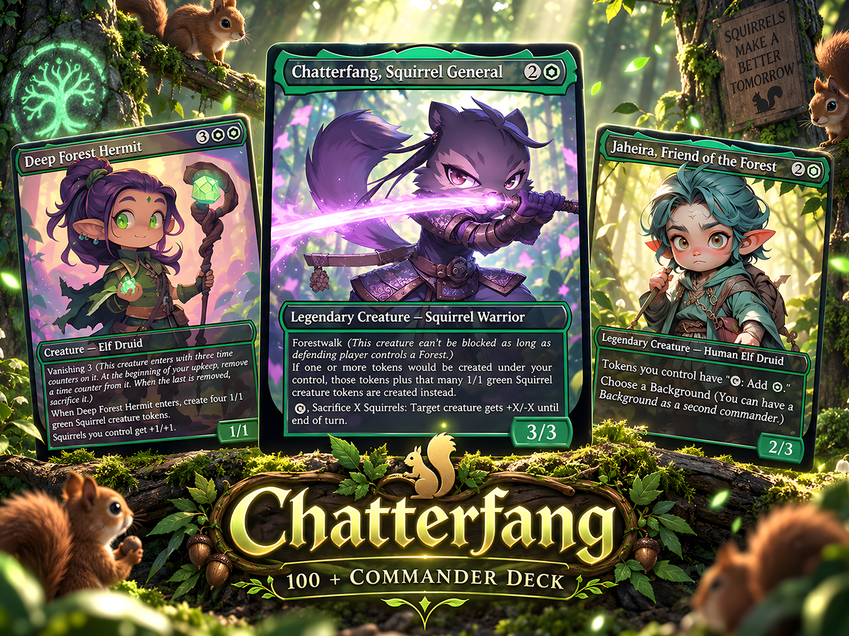 Squirrel Tribal Chatterfang Commander Deck | 123+ Cards | ProxyTCG — 1