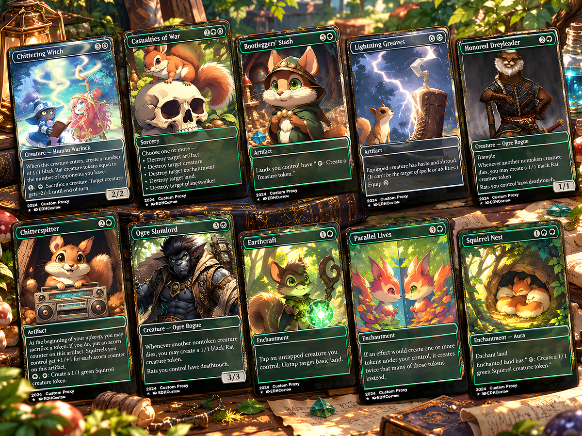 Squirrel Tribal Chatterfang Commander Deck | 123+ Cards | ProxyTCG — 2