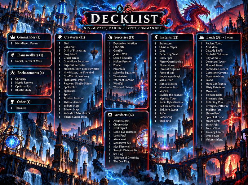 Niv-Mizzet Spellslinger Commander Deck | 107+ Cards | ProxyTCG — 5