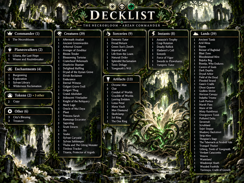 The Necrobloom Landfall Commander Deck | 124+ Cards | ProxyTCG — 5