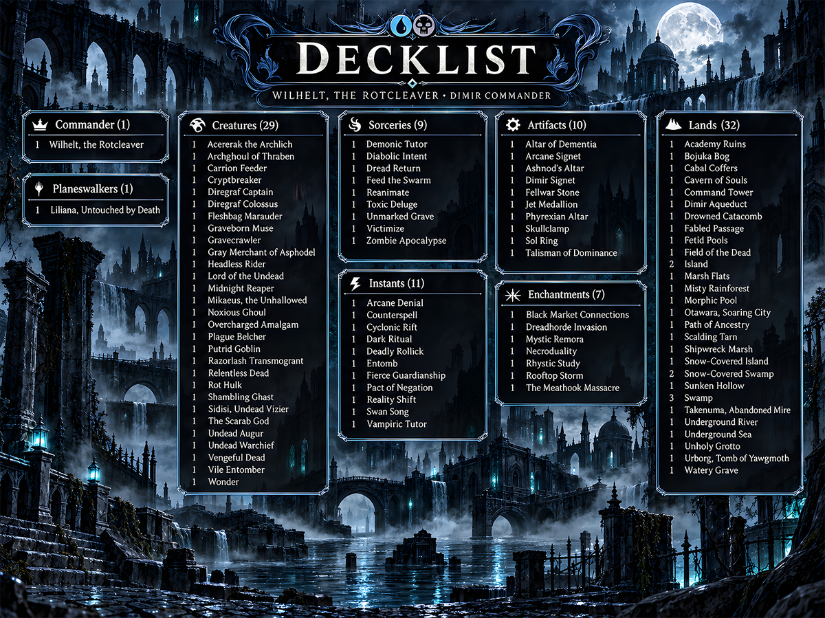 Wilhelt Zombie Tribal Commander Deck | 117+ Cards | ProxyTCG — 5