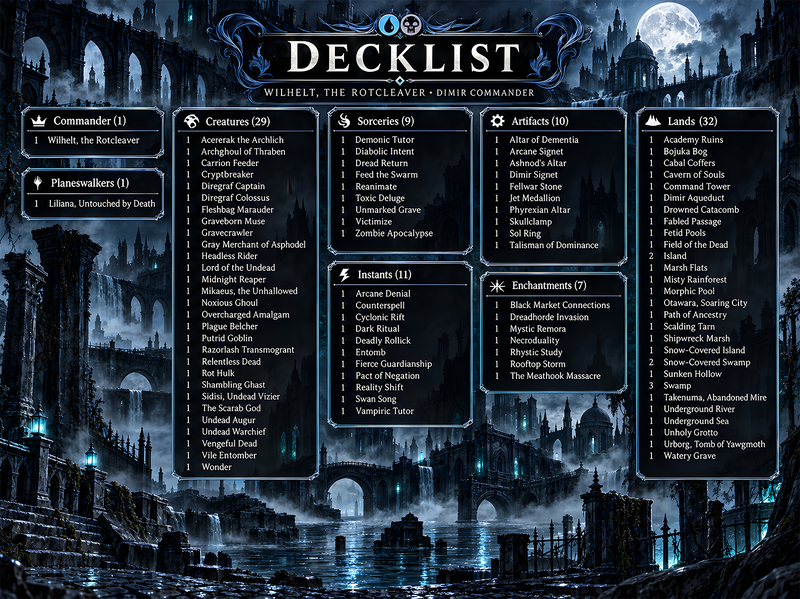 Wilhelt Zombie Tribal Commander Deck | 117+ Cards | ProxyTCG — 5
