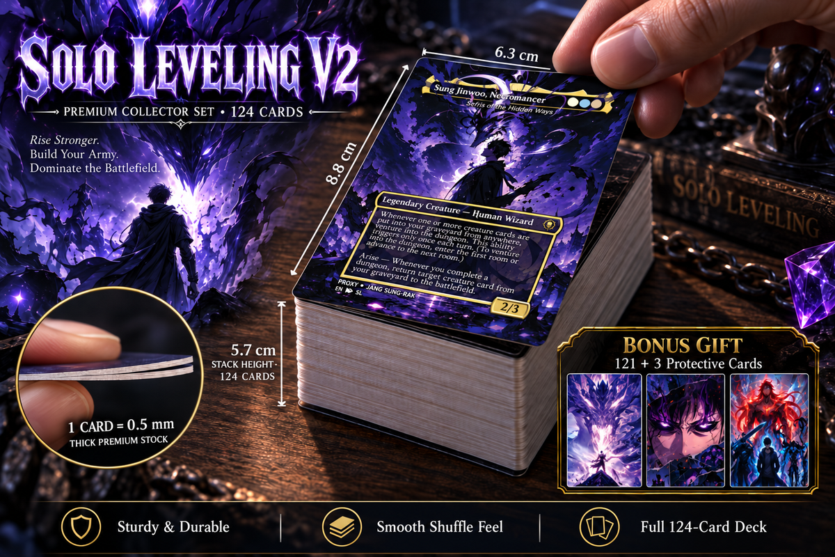 Solo Leveling Commander Deck V2 – 117+ Cards | ProxyTCG [mockai LK-7 sha:daf590f6]