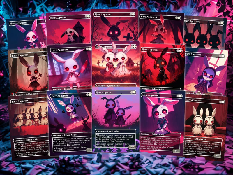 Arabella Hare Apparent Commander Deck | 100-Card MTG Proxy EDH Set | Creepy Chibi Rabbit | ProxyTCG