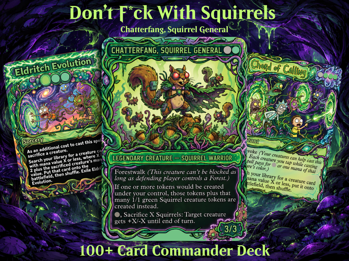 Chatterfang Squirrel Tribal Rick and Morty Inspired Commander Deck | 100-Card MTG Proxy EDH Set | ProxyTCG