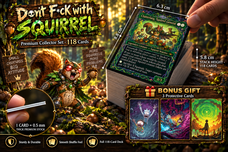 Chatterfang Squirrel Tribal Rick and Morty Inspired Commander Deck | 100-Card MTG Proxy EDH Set | ProxyTCG [mockai LK-209 sha:3c64b650]